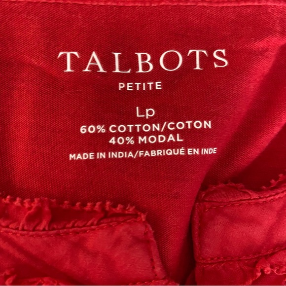 5/$25! Talbots red top size LP - Picture 6 of 6